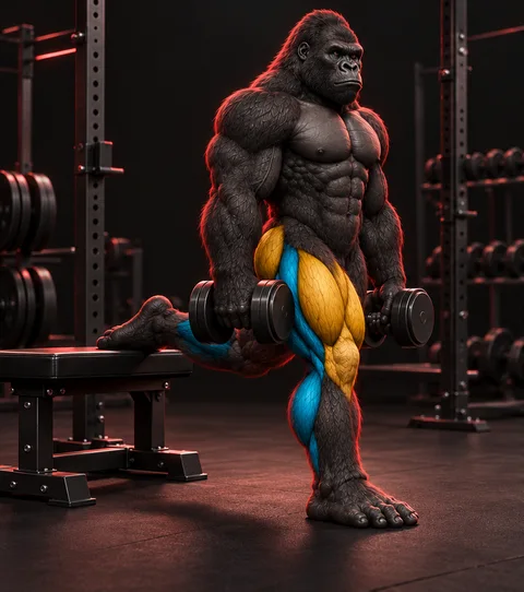 Dumbbell Bulgarian Split Squat — Konum 1