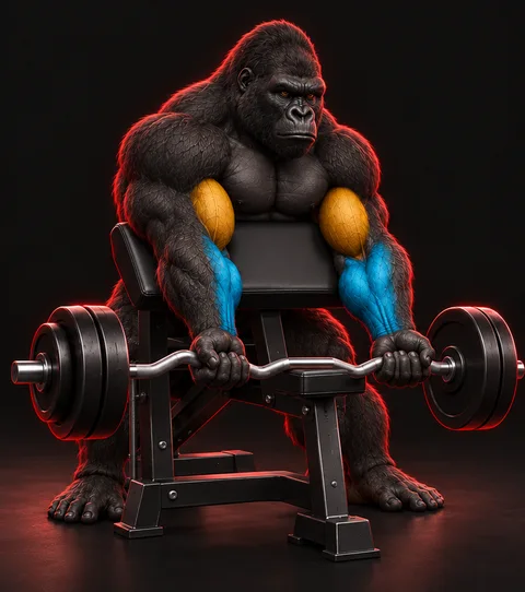 EZ-Bar Preacher Curl — Konum 1