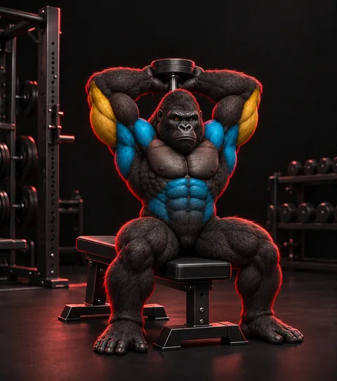 Overhead Dumbbell Triceps Extension — Konum 1